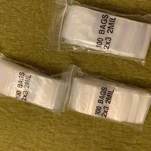 2x3 plastic bags. Great for a business